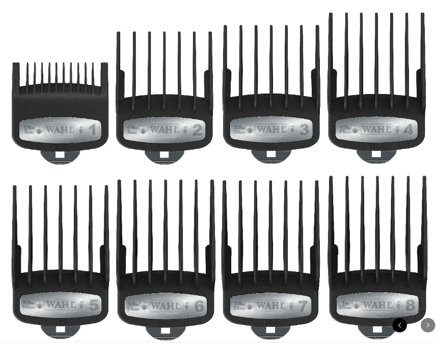 Wahl Clipper Guide Comb Set #1 - #8 Metal clip 1