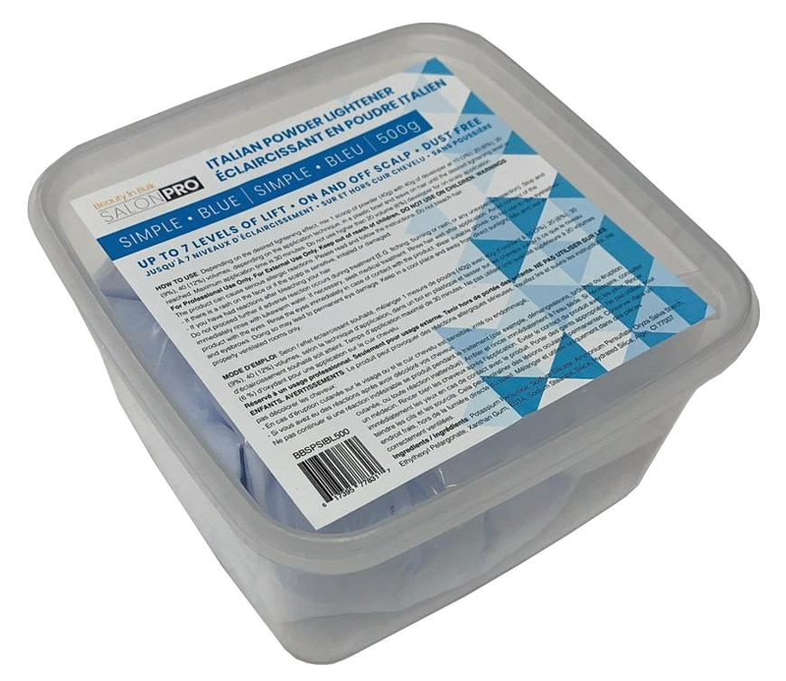 Salon Pro simple Italian Blue Powder Bleach 500g 1