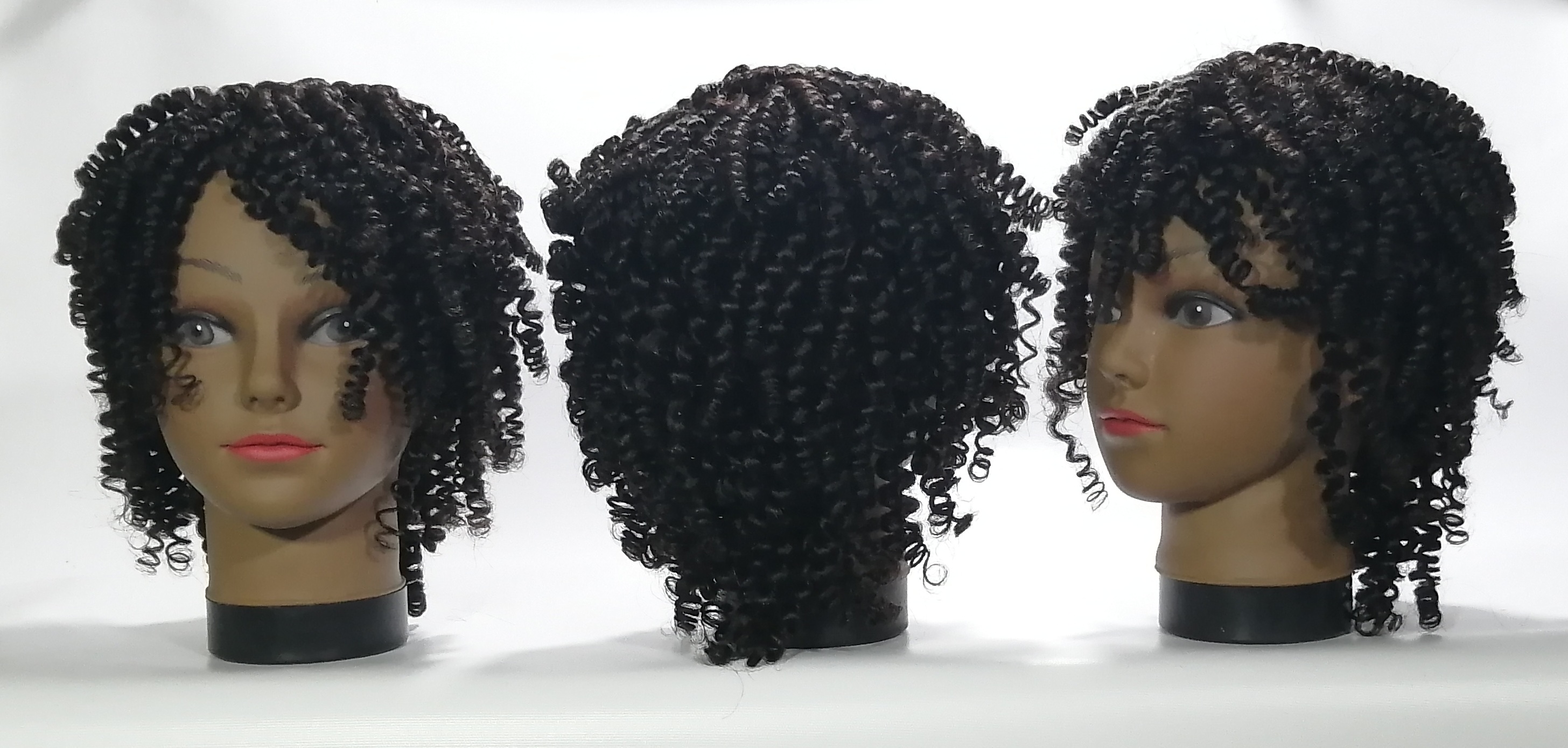 12" Curly Mannequin Human Hair 1