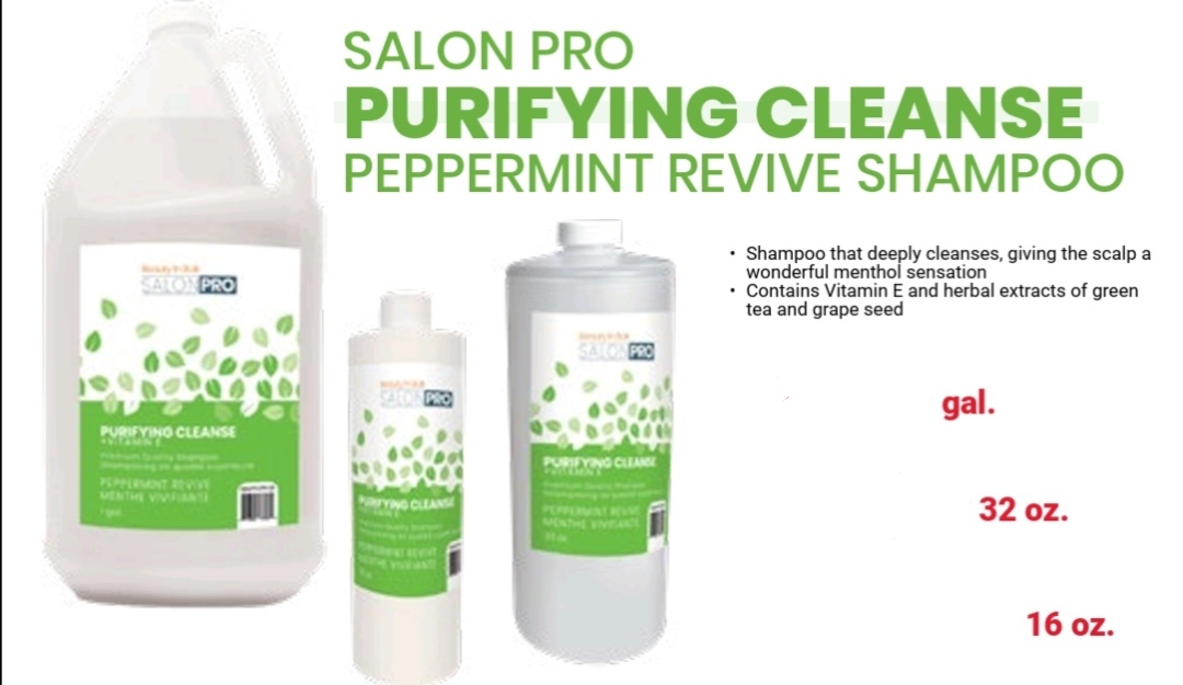 Salon Pro Purifying Cleanse Pepermint Revive Shampoo Gallon 1