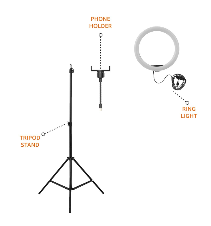 Basics LED Ring Light (12-inch) with Tripod Stand 3
