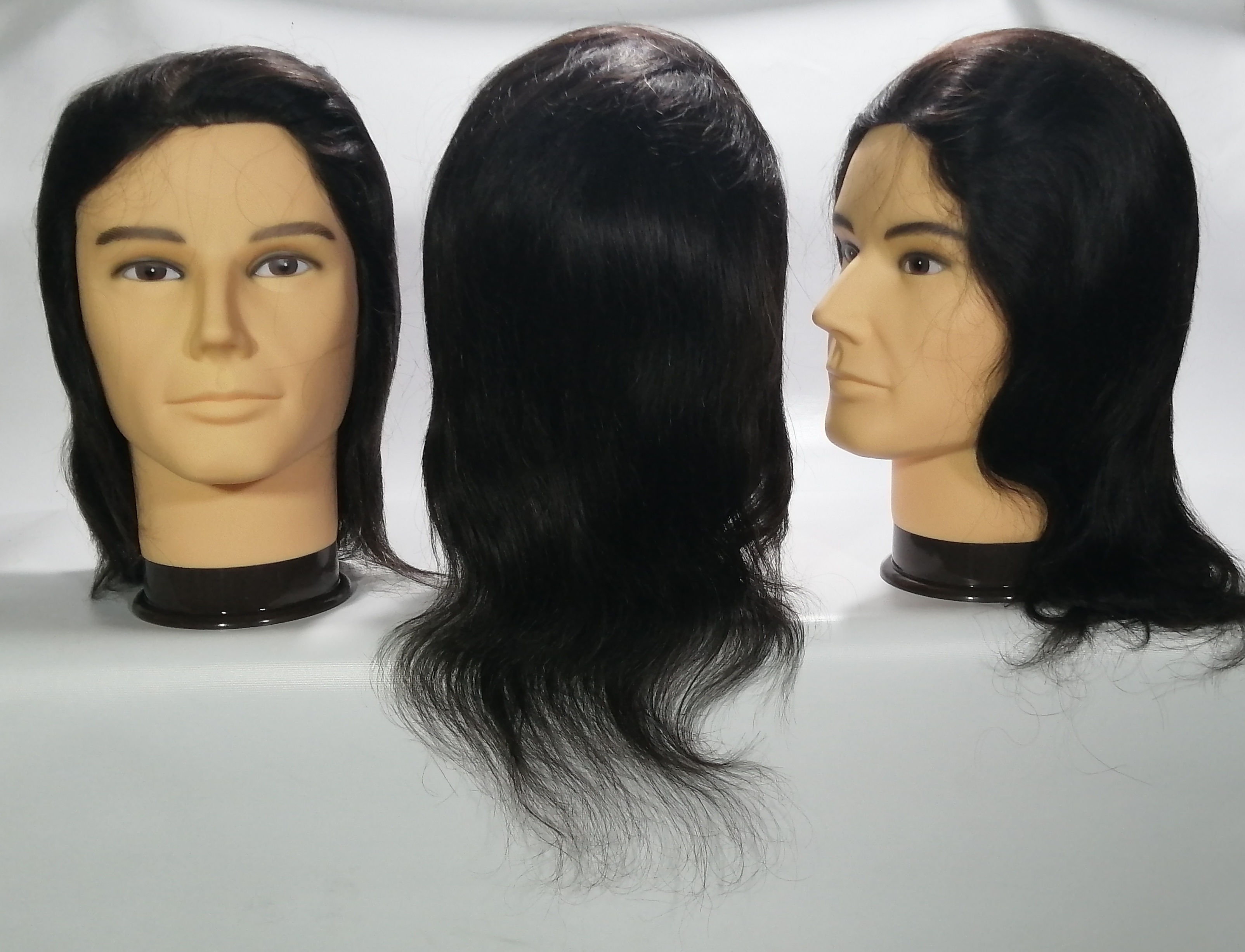 10" Male Mannequin Human Hair 1